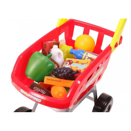 Set de joaca supermarket cu carucior MalPlay 24 piese, casa de