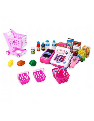 Set de joaca Malplay Casa de marcat si carucior de cumparaturi