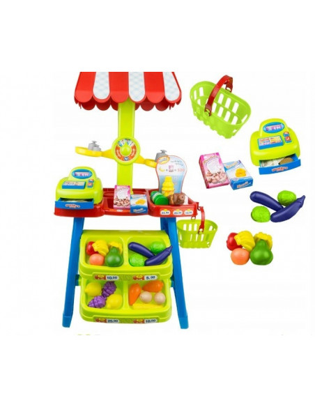 Magazin pentru copii Malplay SuperMarket cu 30 de Accesorii