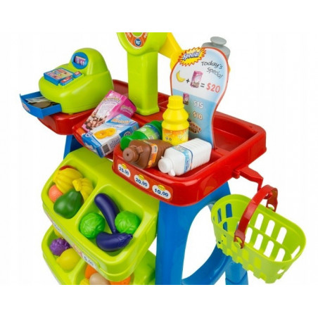 Magazin pentru copii Malplay SuperMarket cu 30 de Accesorii