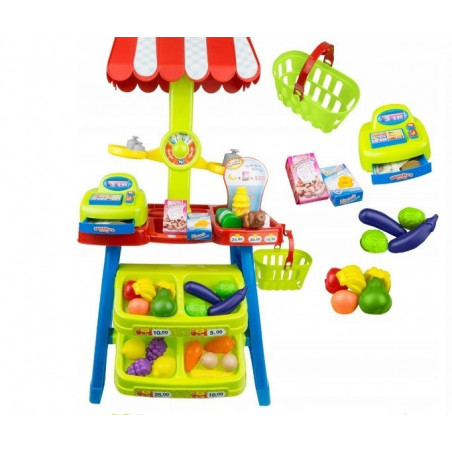 Magazin pentru copii Malplay SuperMarket cu 30 de Accesorii