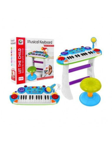 Instrument Muzical Pianina electronica MalPlay cu scaun si Instrument Muzical Pianina electronica MalPlay cu scaun si