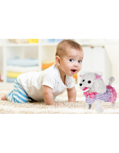 Jucarie interactiva Catel MalPlay Pudel cu lesa care merge si