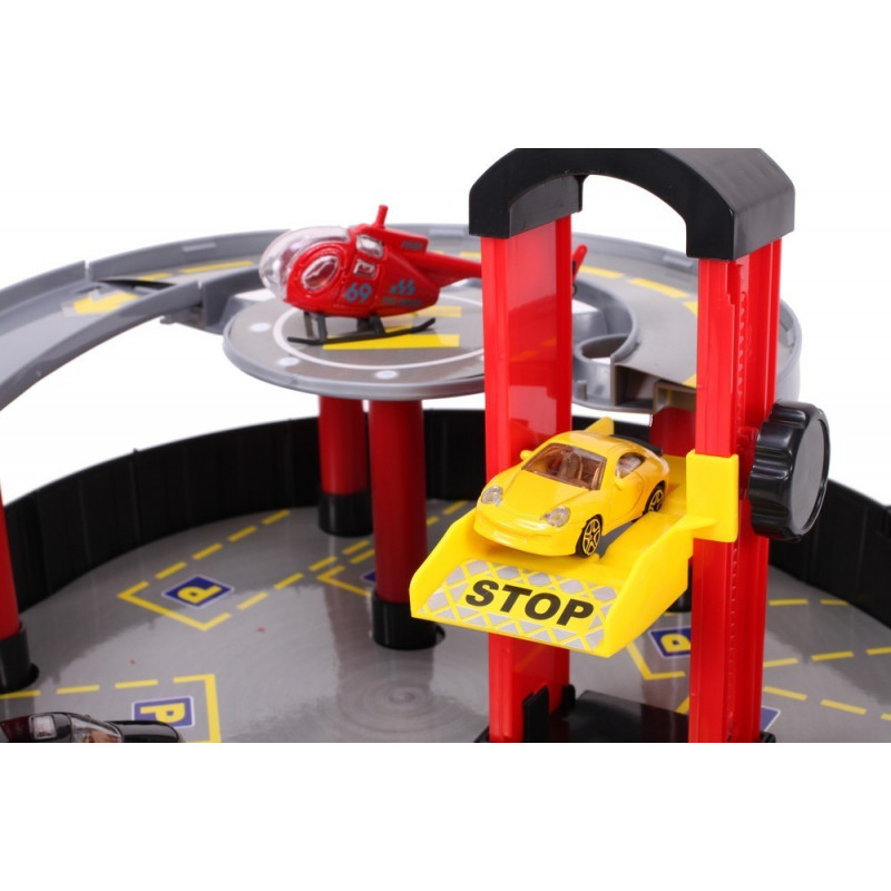 Set pista si garaj MalPlay sub forma de roata cu
