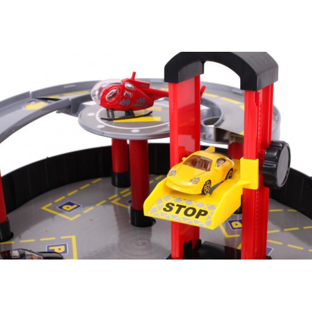 Set pista si garaj MalPlay sub forma de roata cu