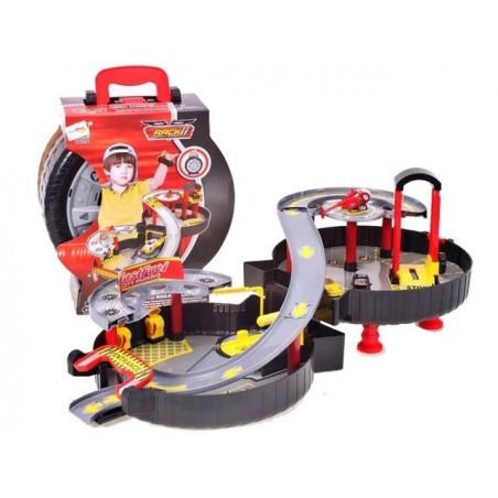 Set pista si garaj MalPlay sub forma de roata cu