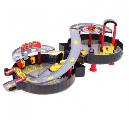 Set pista si garaj MalPlay sub forma de roata cu