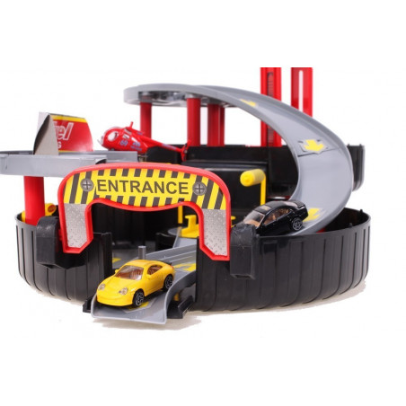 Set pista si garaj MalPlay sub forma de roata cu