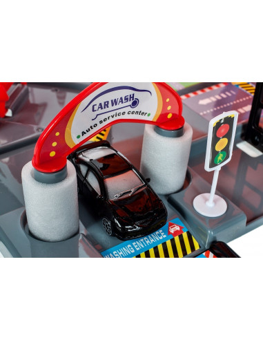 Set de Joaca MalPlay Garaj Circuit cu 4 nivele cu 4 masini, 1