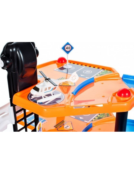 Set de Joaca MalPlay Garaj Circuit cu 4 nivele cu 4 masini, 1