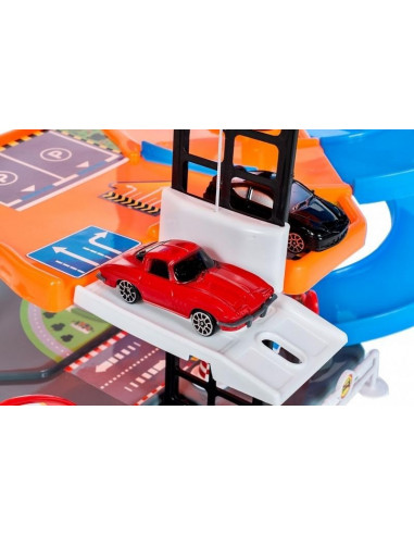 Set de Joaca MalPlay Garaj Circuit cu 4 nivele cu 4 masini, 1