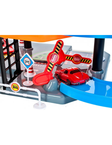 Set de Joaca MalPlay Garaj Circuit cu 4 nivele cu 4 masini, 1