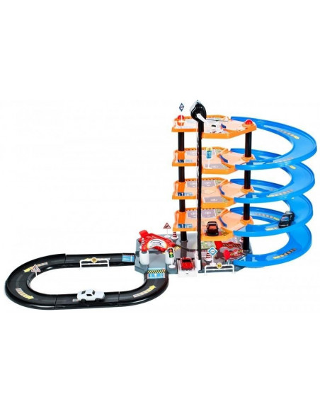 Set de Joaca MalPlay Garaj Circuit cu 4 nivele cu 4 masini, 1