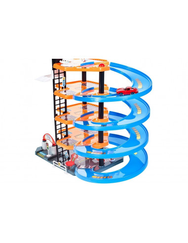 Set de Joaca MalPlay Garaj Circuit cu 4 nivele cu 4 masini, 1
