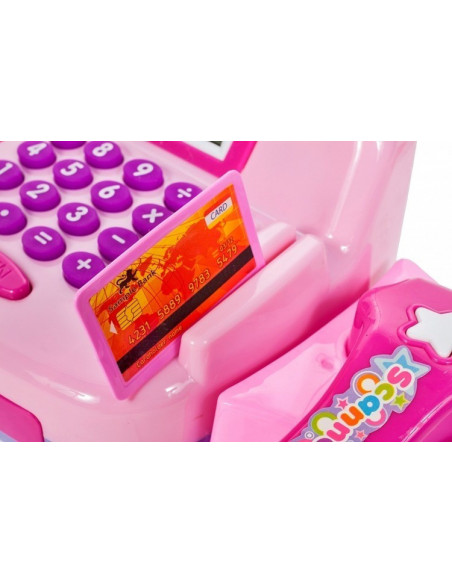 Set de joaca MalPlay Casa de marcat cu accesorii Roz cu