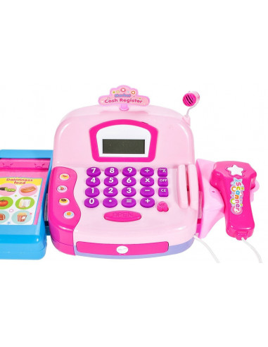 Set de joaca MalPlay Casa de marcat cu accesorii Roz cu