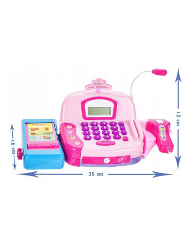 Set de joaca MalPlay Casa de marcat cu accesorii Roz cu