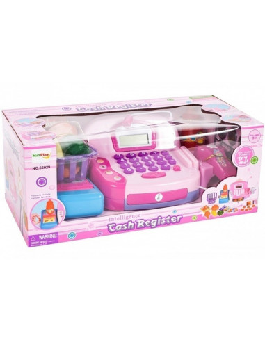 Set de joaca MalPlay Casa de marcat cu accesorii Roz cu