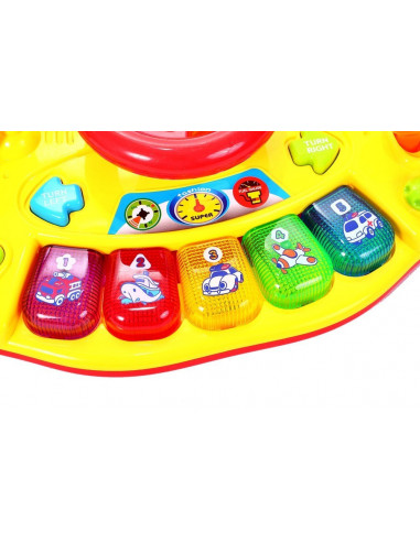 Jucarie interactiva MalPlay Micul sofer volan cu pian sunete si