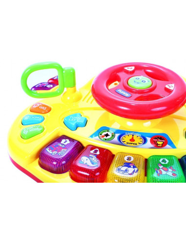 Jucarie interactiva MalPlay Micul sofer volan cu pian sunete si