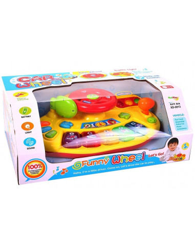 Jucarie interactiva MalPlay Micul sofer volan cu pian sunete si