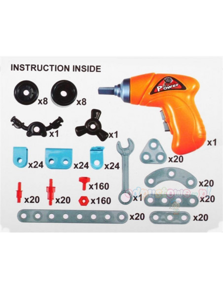 Set de constructii MalPlay 550 piese si bormasina cu