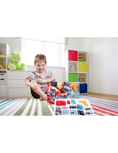 Set de constructii MalPlay 550 piese si bormasina cu