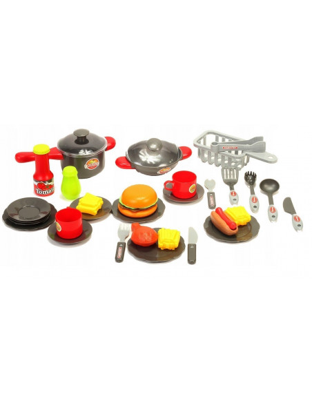 Bucatarie pentru copii MalPLay cu hota, sac de gunoi, chiuveta