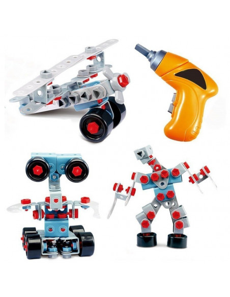 Set de constructii MalPlay Junior Block 286 piese si bormasina