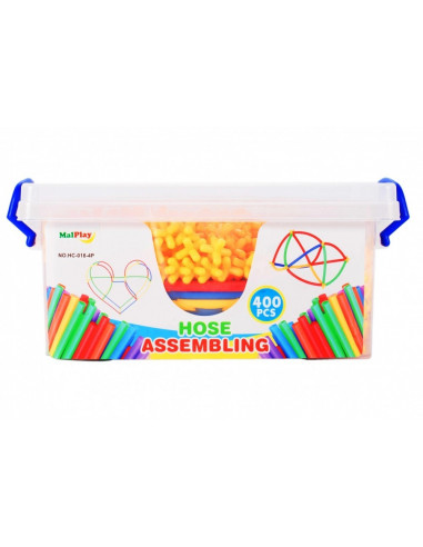 Set de construit MalPlay cu paie si accesorii pentru imbinat
