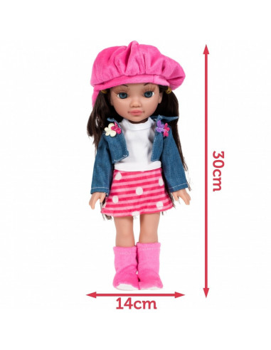 Set Papusa fetite MalPlay cu sapca si accesorii infrumusetare