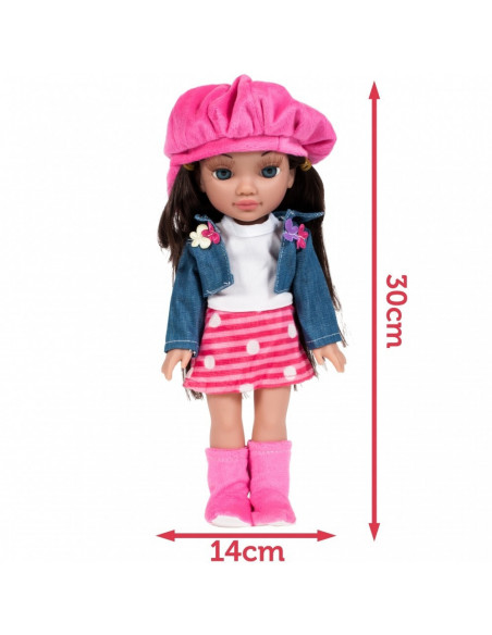 Set Papusa fetite MalPlay cu sapca si accesorii infrumusetare