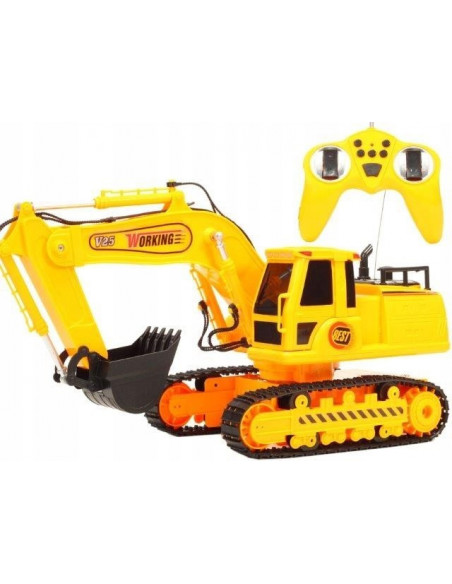 Excavator MalPlay pentru baieti cu telecomanda,sunete si