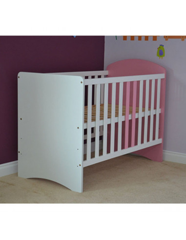 Patut copii din lemn Hubners Anne 120x60 cm alb-roz,PHANN12ALRO