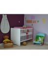 Patut copii din lemn Hubners Anne 120x60 cm alb-roz,PHANN12ALRO