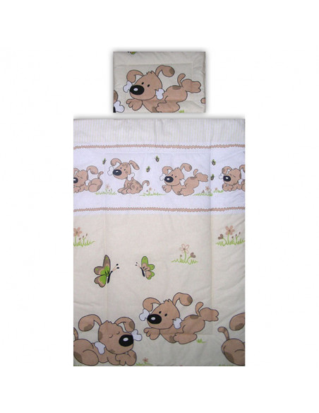 Lenjerie patut Hubners Catelus 4 piese maro,LENHC4M