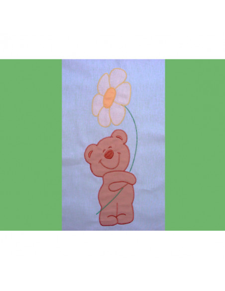 Lenjerie patut cu broderie Hubners Ursuletul Florar 4 piese