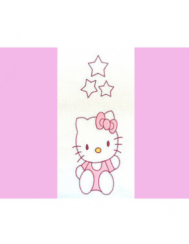Lenjerie patut cu broderie Hubners Kitty 4 piese roz,LENBHK4R