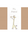 Lenjerie patut cu broderie Hubners Girafa 4 piese crem,LENBHG4C