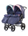 Carucior gemeni Chipolino Twix boy girl,KBTX01902BG