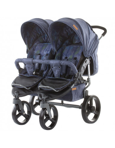 Carucior gemeni Chipolino Twix jeans,KBTX01904JN