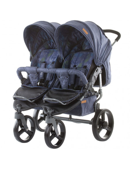 Carucior gemeni Chipolino Twix jeans,KBTX01904JN