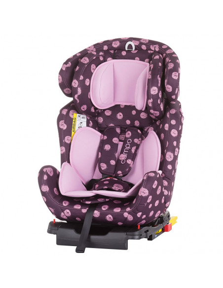 Scaun auto Chipolino Campo 0-36 kg dots rose cu sistem