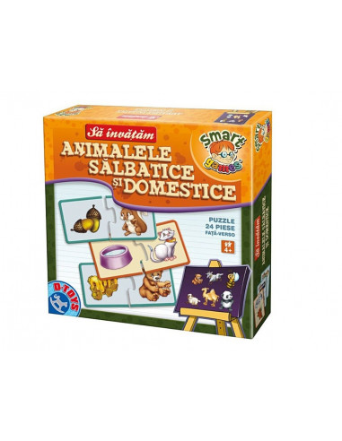 Sa Invatam Animalele Salbatice Si Domestice, Joc D-Toys,59475