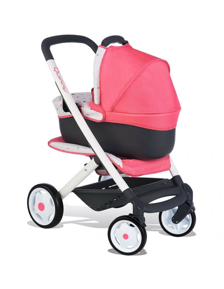 Carucior pentru papusi Smoby Quinny Combi 3 in 1 roz,S7600253198 Carucior pentru papusi Smoby Quinny Combi 3 in 1 roz,S7600253198