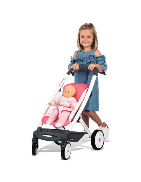 Carucior pentru papusi Smoby Quinny Combi 3 in 1 roz,S7600253198 Carucior pentru papusi Smoby Quinny Combi 3 in 1 roz,S7600253198
