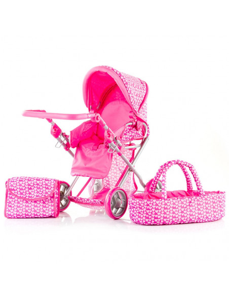 Carucior pentru papusi Chipolino Gabby sweet hearts,KZKGB01804SH