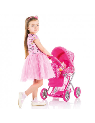 Carucior pentru papusi Chipolino Gabby sweet hearts,KZKGB01804SH