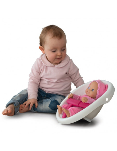 Carucior pentru papusi Smoby Minikiss 3 in 1 roz,S7600210205
