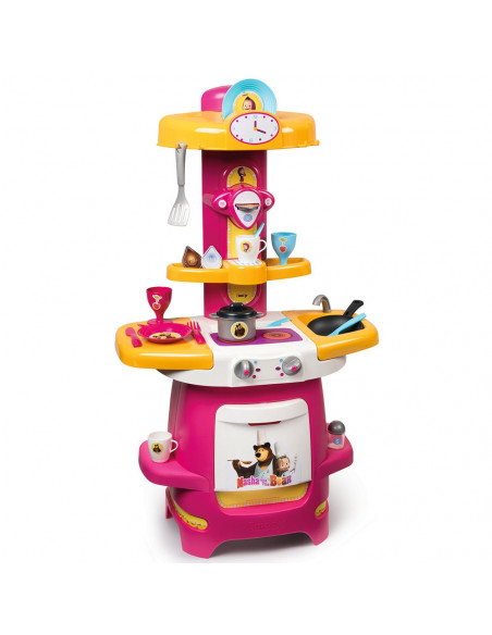 Bucatarie Smoby Masha and The Bear Cooky roz cu